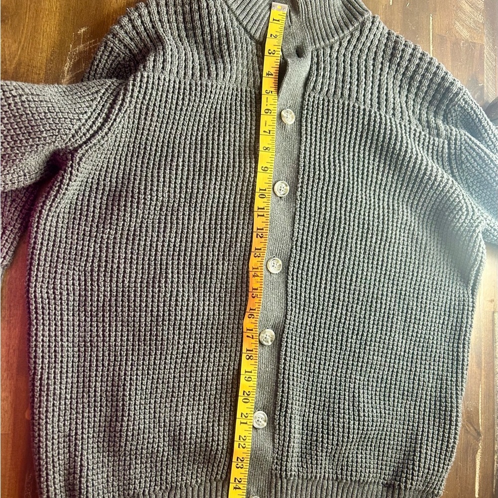 Men's Charter Club chunky Gray Button-Up Sweater size XL academia grandpa core - Picture 7 of 11